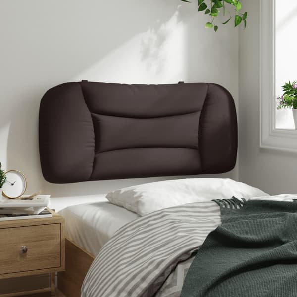Headboard Cushion "Hvar" Dark Brown 80 cm Fabric