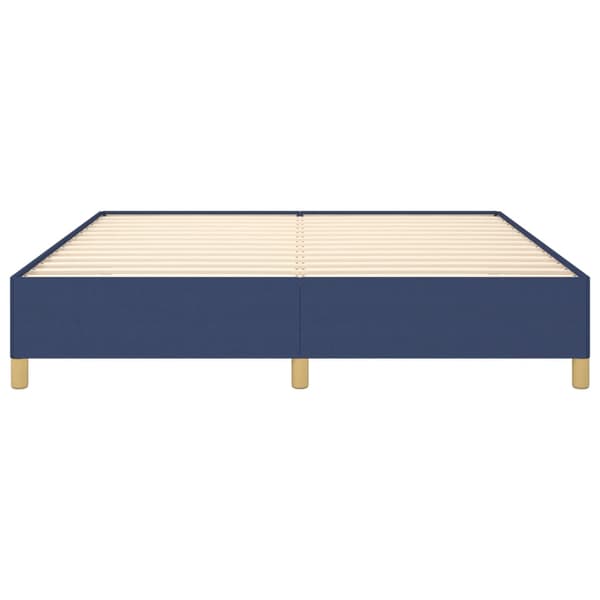 Boxspring-sängram blå 160x200 cm tyg