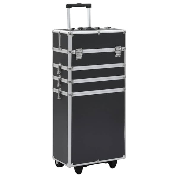 Sminklåda aluminium svart