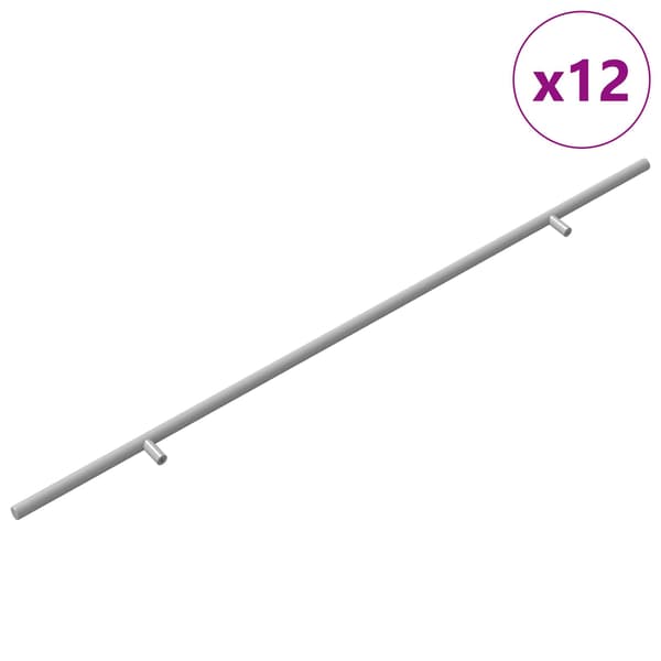 Skåphandtag 12 pcs Silver 700mm Rostfritt stål