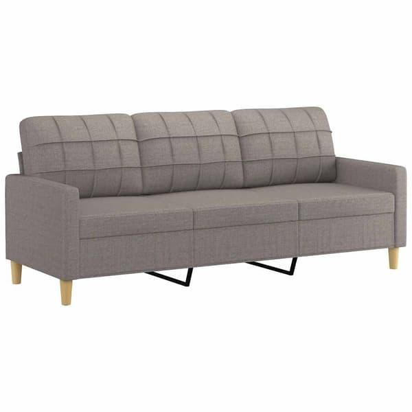 3-sitssoffa taupe 180 cm tyg