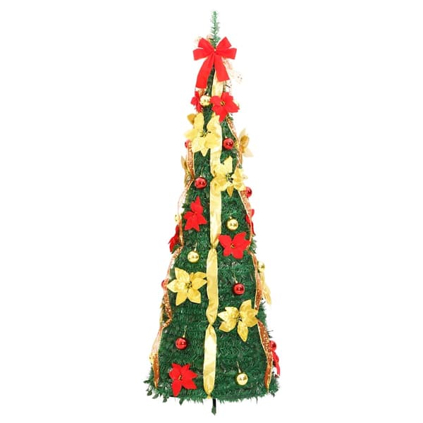 Plastgran pop-up 100 LED grön 150 cm