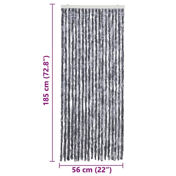 Insektsdraperi silver 56x185 cm chenille