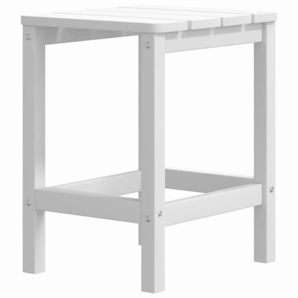 Däckstolar för trädgården med bord HDPE vit