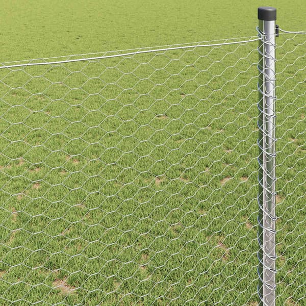 Hexagonstängsel Silver 0,8 x 50 m Galvaniserat stål