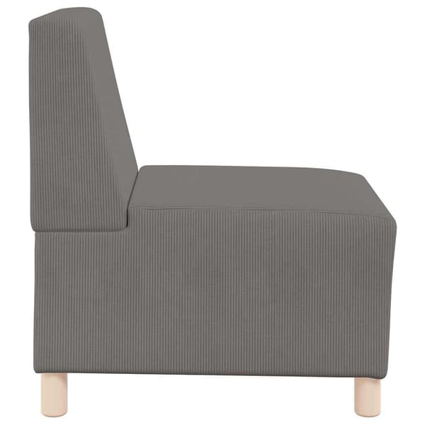 Modulsofa utan armstöd 2 pcs Ljusgrå 55 x 74 x 82 cm