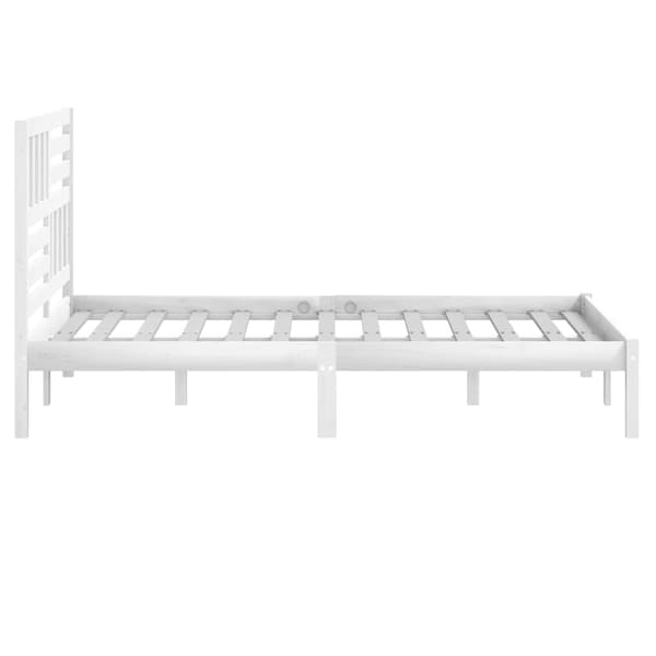 Sängram vit massiv furu 140x190 cm