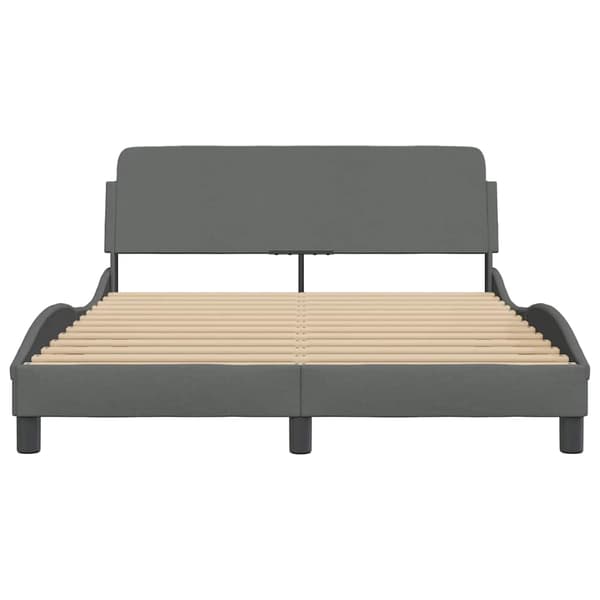 Bed Frame "Dover" Dark Grey 120x200 cm Fabric