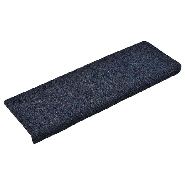 Trappmattor självhäftande 15 st 65x21x4 cm blå rektangulär kant