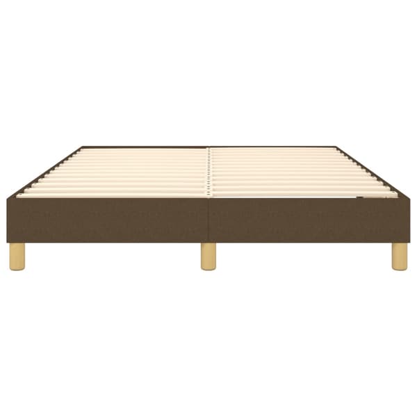 Boxspring-sängram mörkbrun 140x190 cm tyg