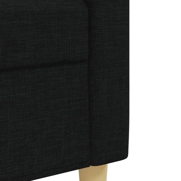 Soffgrupp 3 delar svart tyg