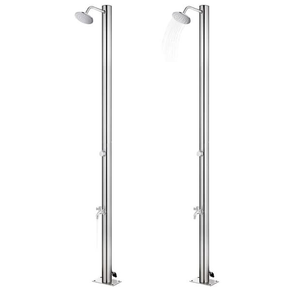 Utedusch 215 cm rostfritt stål