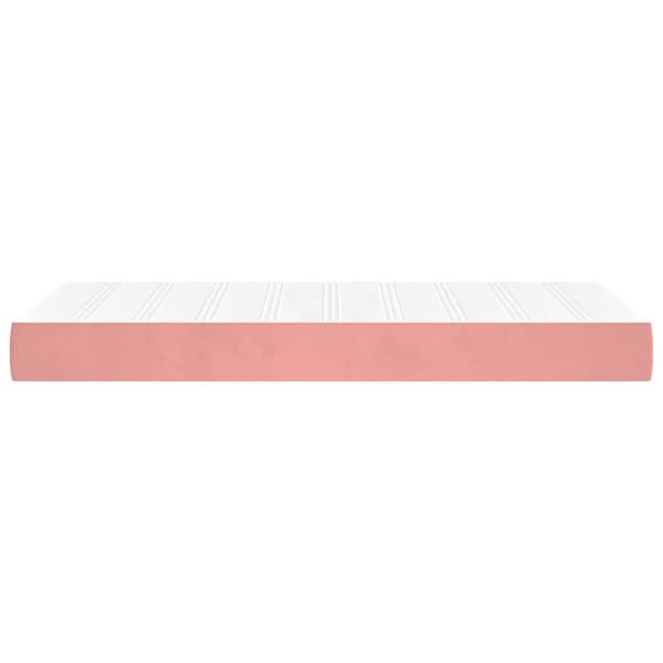 Pocketresårmadrass medium rosa 100x220x20 cm sammet