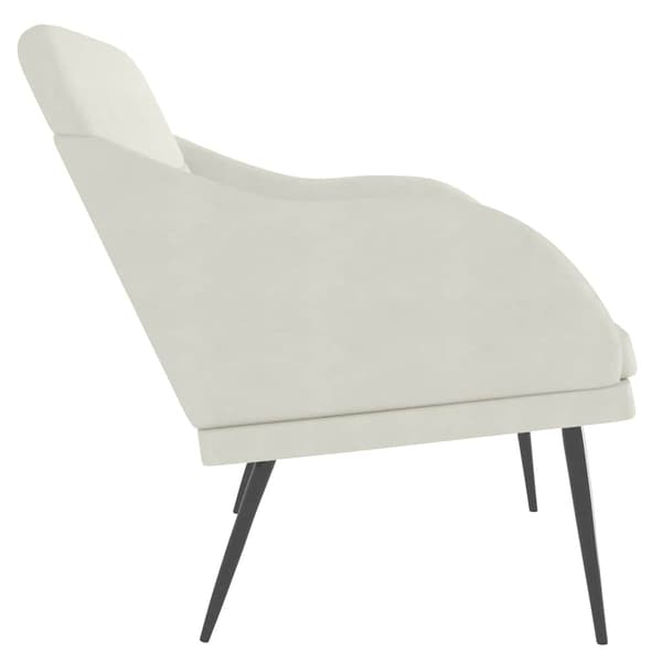 VidaXL Bänk gräddvit 110x76x80 cm sammet