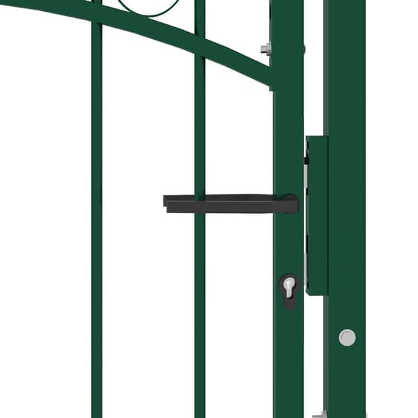 Staketgrind EMMEN med spikar stål 103x97 cm grön