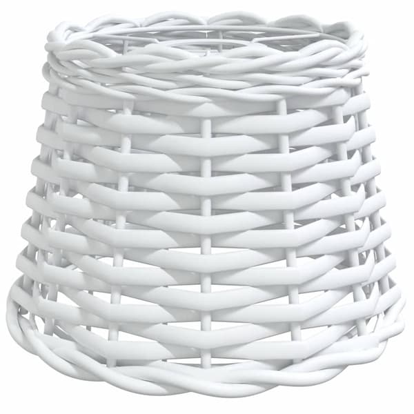Taklampskärm vit Ø20x15 cm korgmaterial