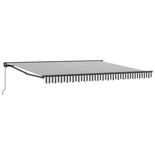 Markisram Antracit och vitt 400 × 300 cm