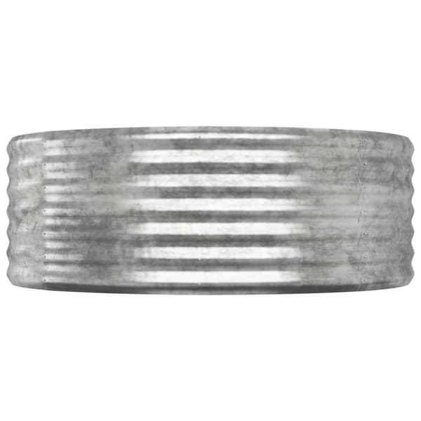 Odlingslåda galvaniserat stål 322x100x36 cm silver