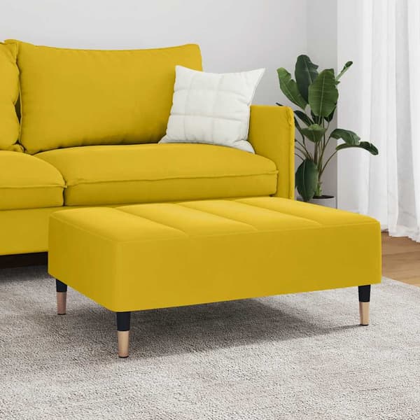 Fotpall Gul 77x55x31 cm sammet