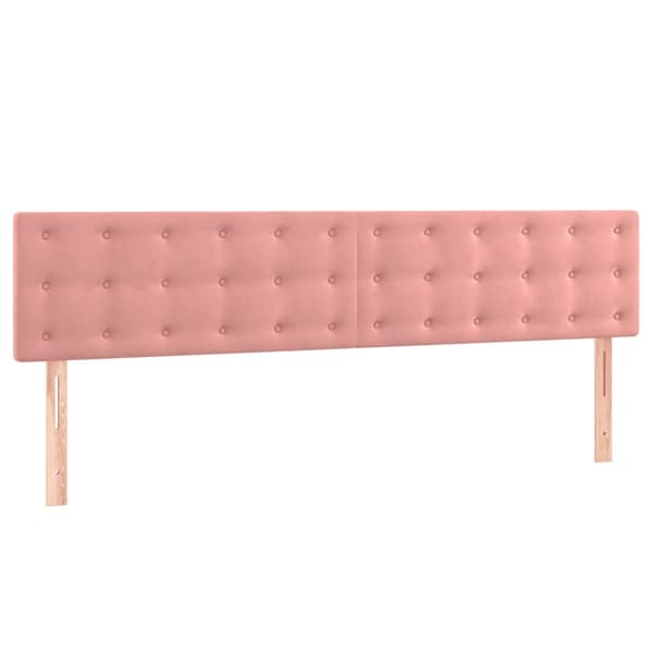 Ramsäng med madrass rosa 200x200 cm sammet