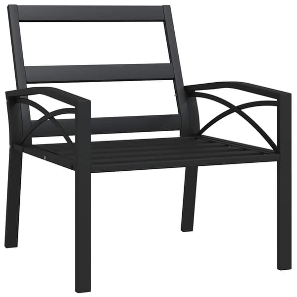 Trädgårdsstol med grå dynor 68x76x79 cm stål