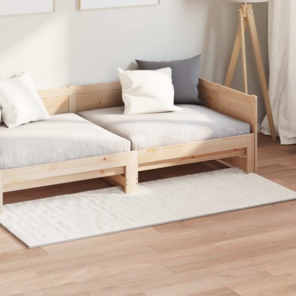 Områdesmattor Rektangulär SIROLO Kräm 200 x 80 cm Polyester