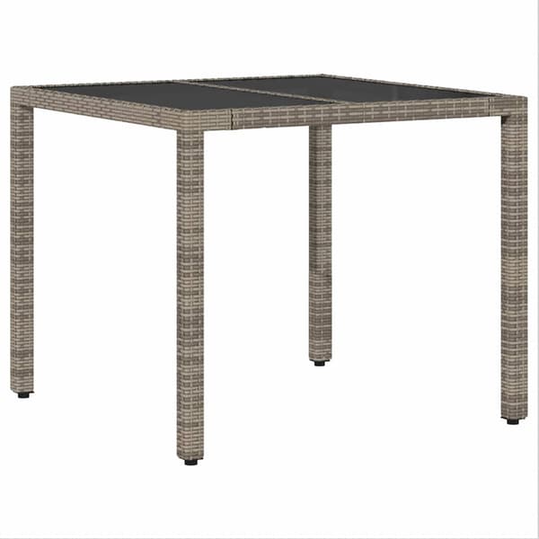 Trädgårdsmöbelset 3 pcs Grå konstrotting