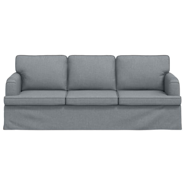 Soffa Ljusgrå 201 x 80 x 85 cm tyg