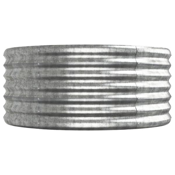 Odlingslåda galvaniserat stål 512x80x36 cm silver