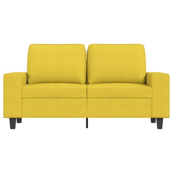 2-sitssoffa ljusggul 120 cm tyg