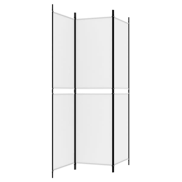 Rumsavdelare 3 paneler vit 150x200 cm tyg