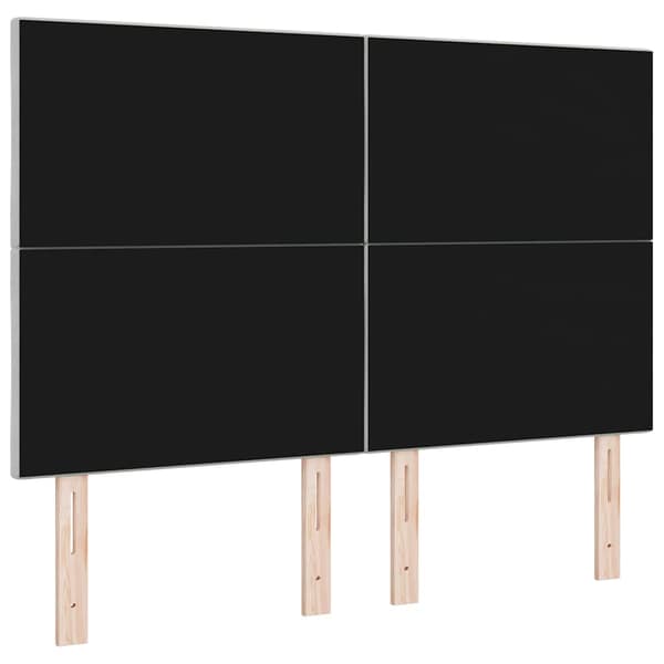 Huvudgavel Ljusgrå 144 cm Sammet