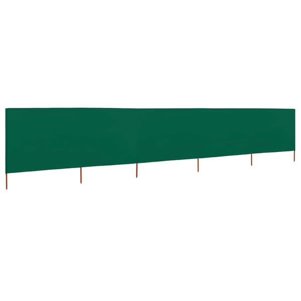 Vindskydd 5 paneler tyg 600x120 cm grön