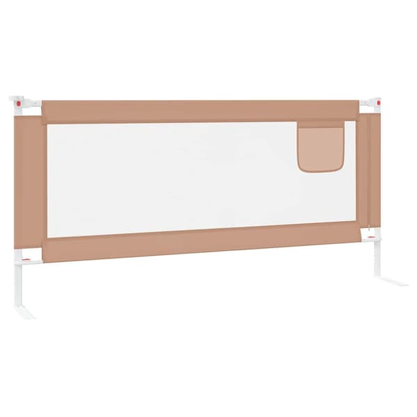 Sängskena för barn taupe 200x25 cm tyg