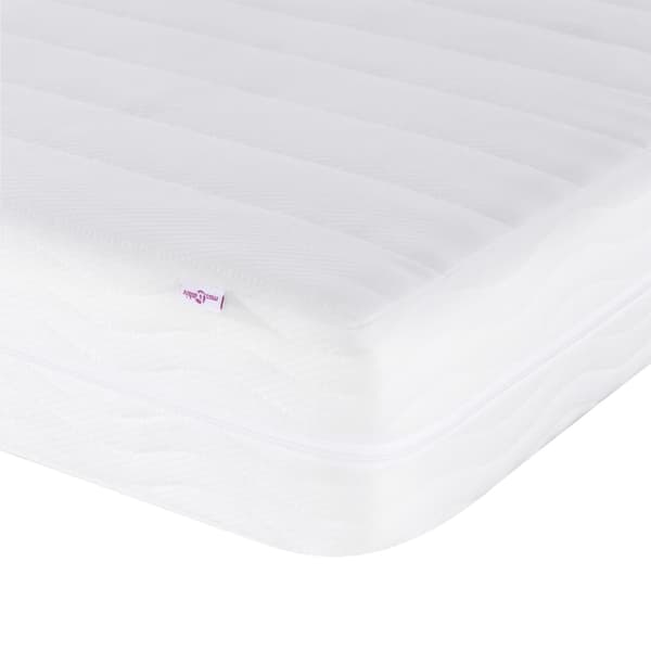 Bed with Mattress "Dover" Light Grey 100x200 cm Fabric