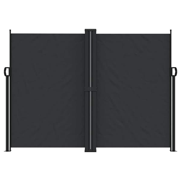 Infällbar sidomarkis svart 180x1200 cm