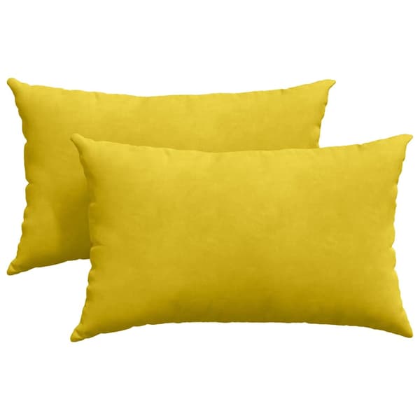 Sofakuddar 2 pcs Gul 50 x 30 cm Kordread tyg