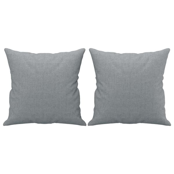2-sits soffa med prydnadskuddar ljusgrå 140 cm tyg