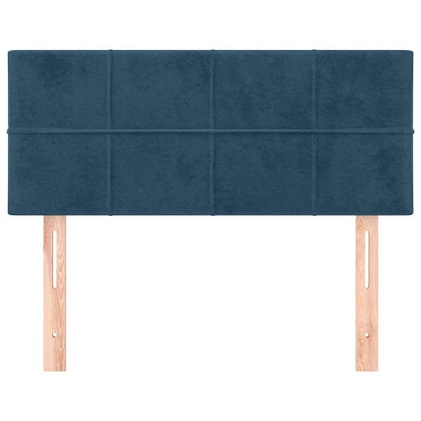 Sänggavel blå 100 x 5 x 78/88 cm sammet