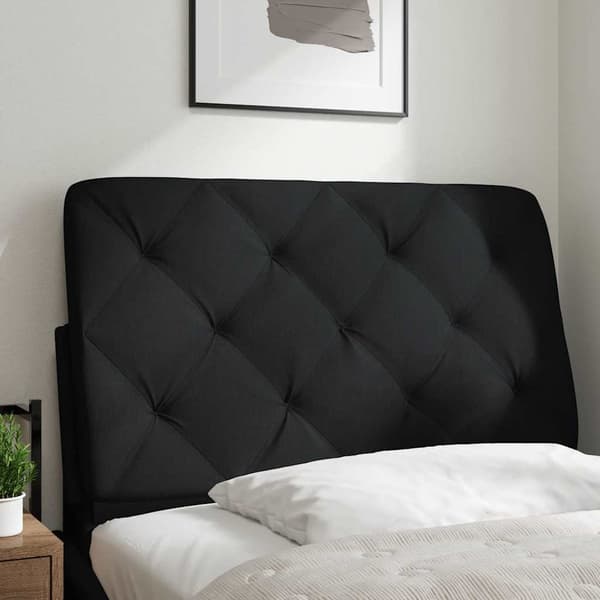 Headboard Cushion Black 90 cm Fabric