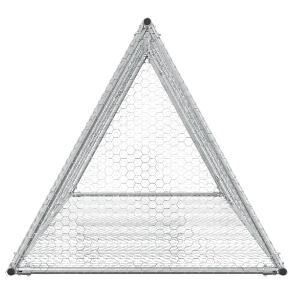 Kaninbur silver 200x105x91 cm galvaniserat stål