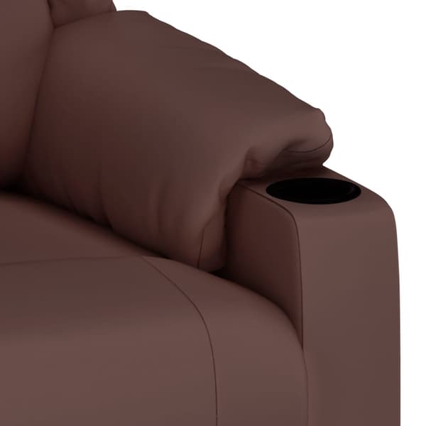 Reclinerfåtölj brun konstläder