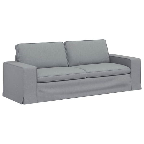 Soffset 2 pcs Ljusgrå 222 x 80 x 82 cm tyg