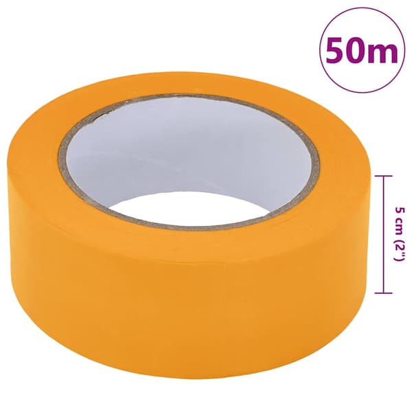 Målartape 12 pcs Gul 50mm x 50m Papper