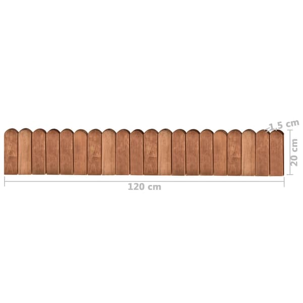 Rabattkant brun 120 cm impregnerad furu