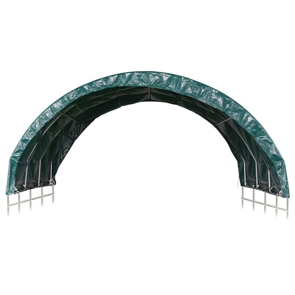 Vindskydd för boskap PVC 3,7x3,7 m grön