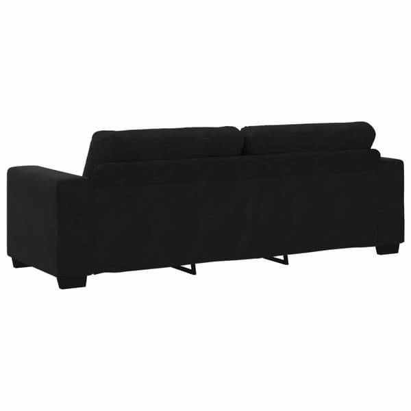 Soffset 3 pcs Svart 221 x 80 x 80 cm Sammet