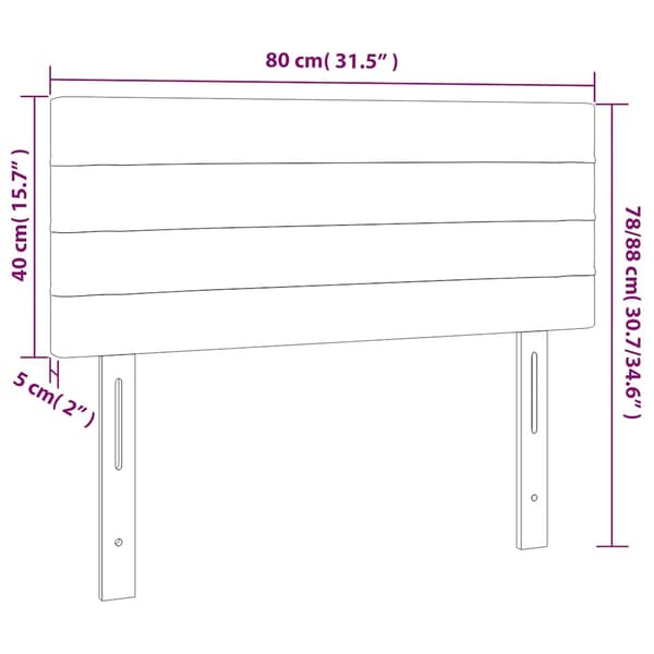 Sänggavel mörkgrön 80x5x78/88 cm sammet