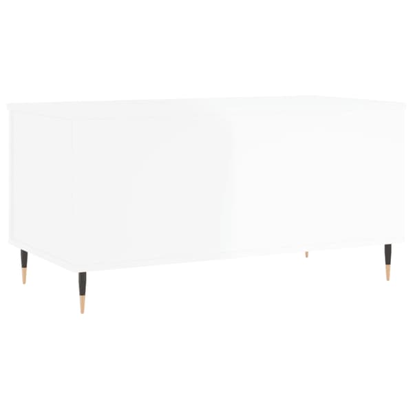 Soffbord vit högglans 90x44,5x45 cm konstruerat trä