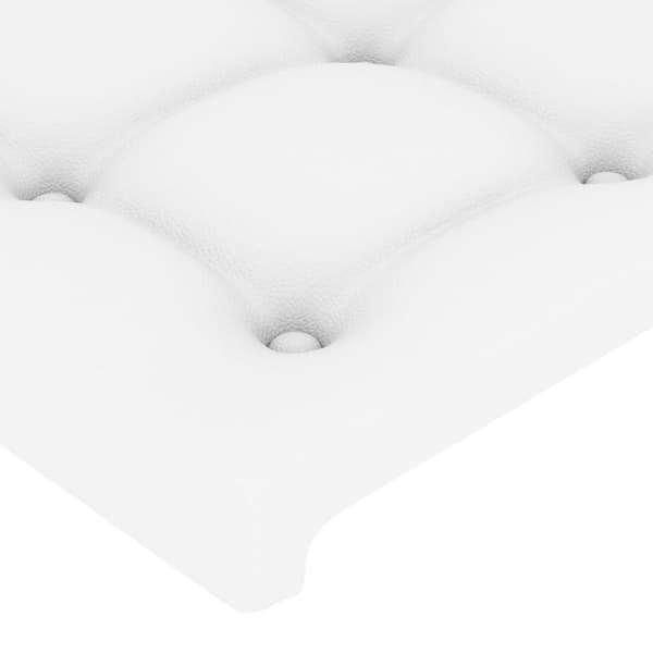 Sänggavel vit 90x5x118/128 cm konstläder